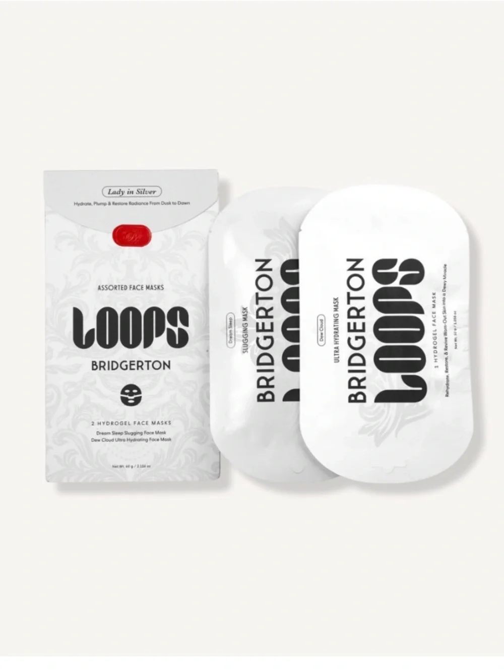 LOOPS x Bridgerton: Lady In Silver Hydrogel Facial Mask